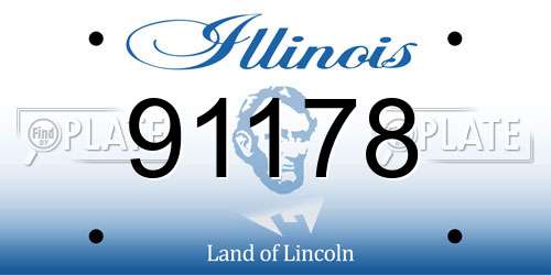 91178 Illinois License Plate
