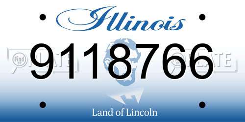 9118766 Illinois License Plate