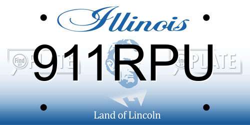 911RPU Illinois License Plate