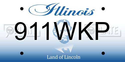 911WKP Illinois License Plate