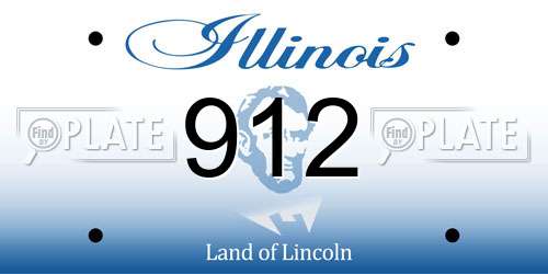 912 Illinois License Plate