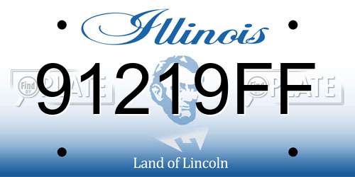91219FF Illinois License Plate