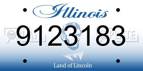 9123183 Illinois License Plate