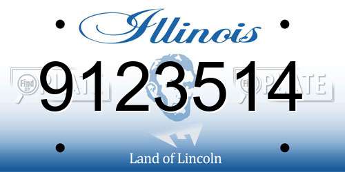 9123514 Illinois License Plate