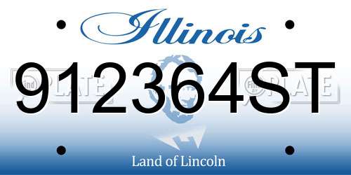912364ST Illinois License Plate