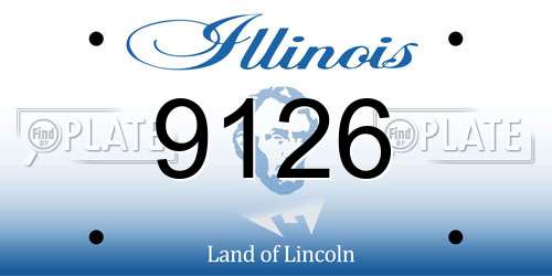 9126 Illinois License Plate