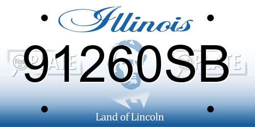 91260SB Illinois License Plate