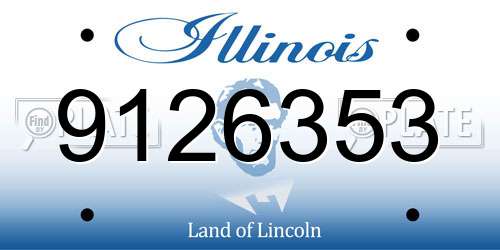 9126353 Illinois License Plate