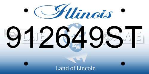 912649ST Illinois License Plate