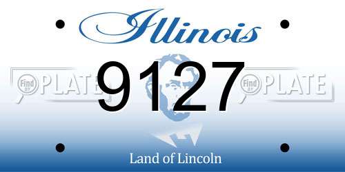 9127 Illinois License Plate