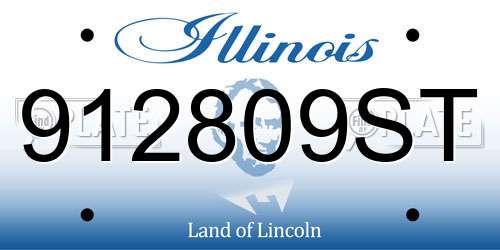 912809ST Illinois License Plate