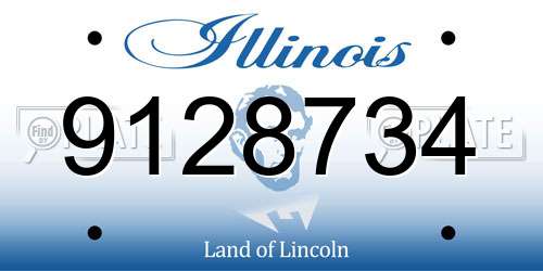 9128734 Illinois License Plate