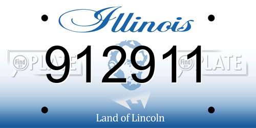 912911 Illinois License Plate