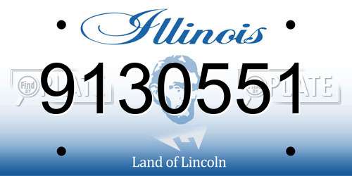 9130551 Illinois License Plate