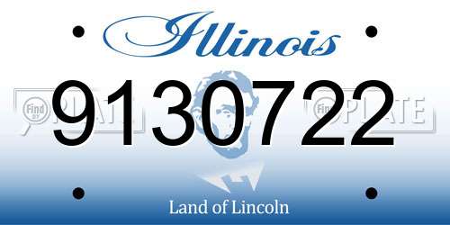 9130722 Illinois License Plate