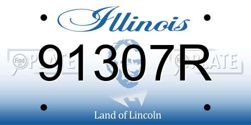 91307R Illinois License Plate