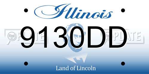 9130DD Illinois License Plate