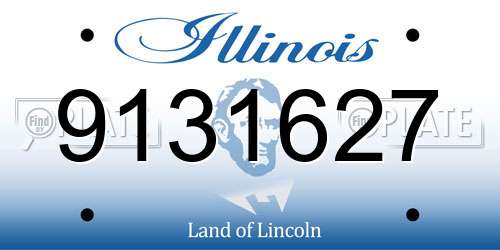 9131627 Illinois License Plate