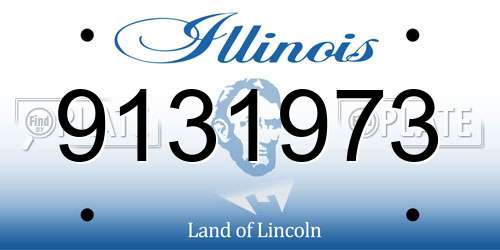 9131973 Illinois License Plate