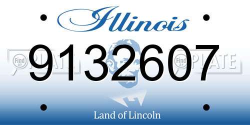 9132607 Illinois License Plate