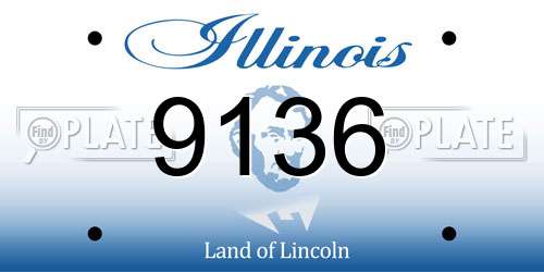 9136 Illinois License Plate