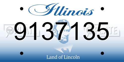 9137135 Illinois License Plate