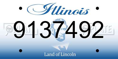 9137492 Illinois License Plate