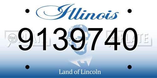 9139740 Illinois License Plate