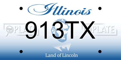 913TX Illinois License Plate