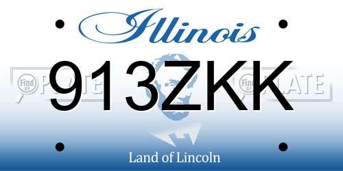 913ZKK Illinois License Plate