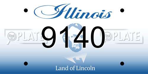 9140 Illinois License Plate