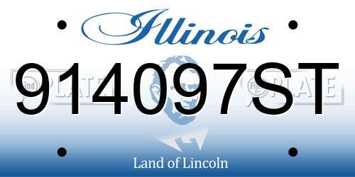 914097ST Illinois License Plate