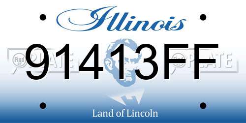 91413FF Illinois License Plate