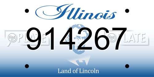 914267 Illinois License Plate