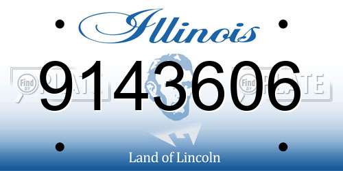 9143606 Illinois License Plate