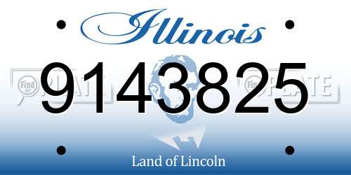 9143825 Illinois License Plate