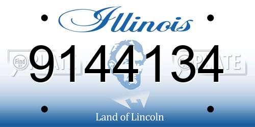 9144134 Illinois License Plate