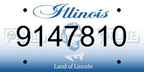 9147810 Illinois License Plate