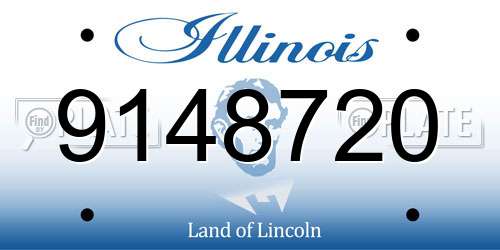 9148720 Illinois License Plate