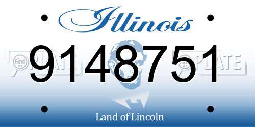 9148751 Illinois License Plate