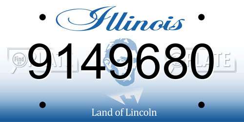 9149680 Illinois License Plate