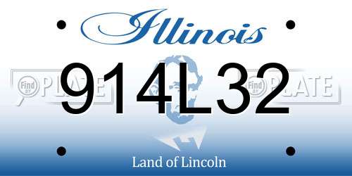 914L32 Illinois License Plate