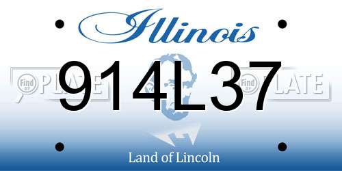 914L37 Illinois License Plate