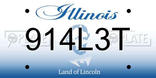 914L3T Illinois License Plate