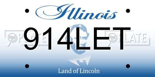 914LET Illinois License Plate