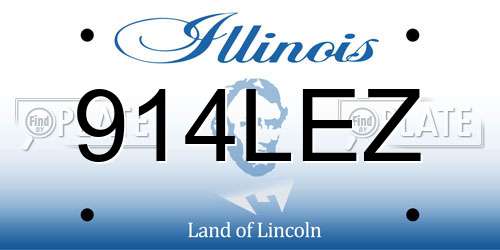914LEZ Illinois License Plate