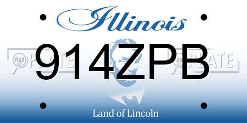 914ZPB Illinois License Plate