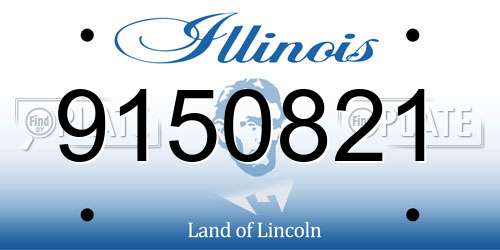 9150821 Illinois License Plate