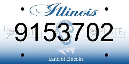 9153702 Illinois License Plate