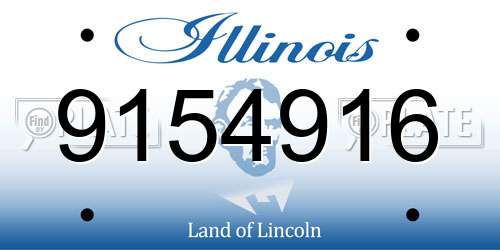 9154916 Illinois License Plate